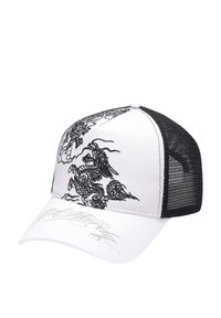 Ed Hardy UNISEX DOUBLE DRAGON FRONT  - Cap - white black