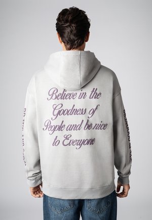 MIT 3D ELEMENTEN - Kapuzenpullover - light-grey