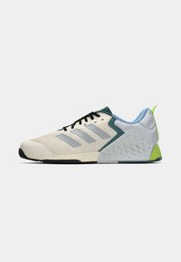 DROPSET 3 UNISEX - Treningssko - chalk white/silver metallic/preloved teal