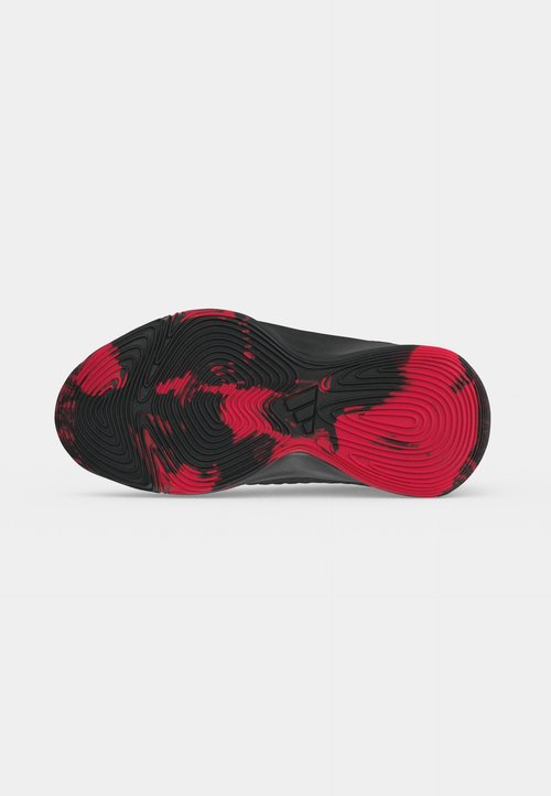 adidas INITIATION UNISEX - Basketball shoes - core black/gold-coloured metallic/pure ruby — photo 6