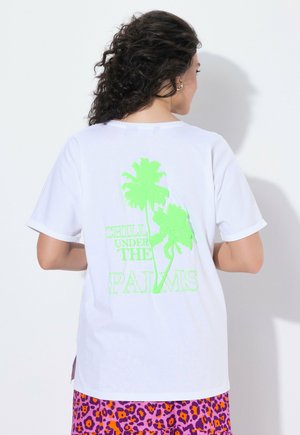 Ulla Popken T-SHIRT, RÜCKENMOTIV, OVERSIZED, RUNDHALS, HALBARM - T-Shirt print - snow white