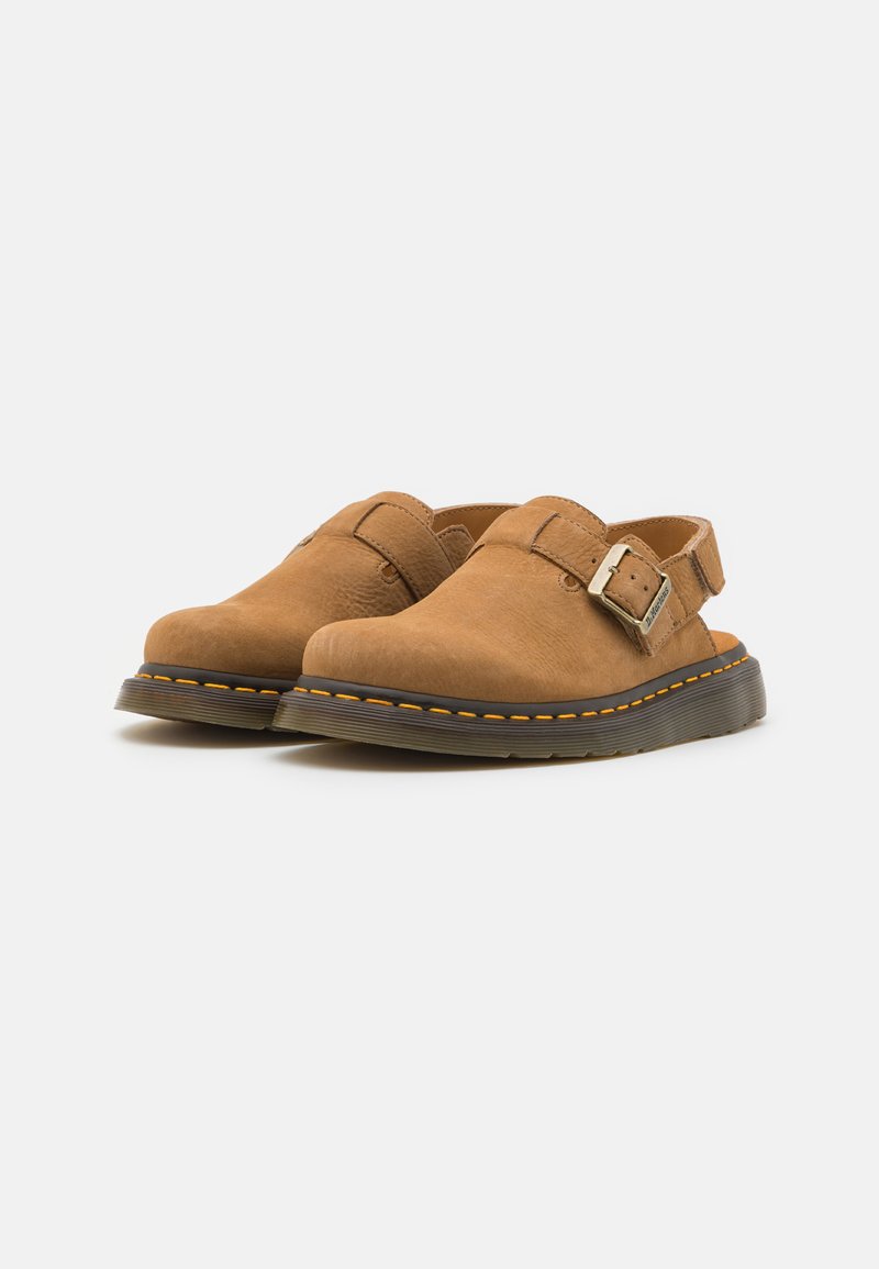 Dr. Martens Tan Slip-On Clog with Back Strap Dr. Martens Zebzag Slingback Platform Mule - Dark Brown  main image 4