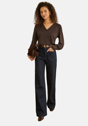 Love & Roses, T-shirt à manches longues - chocolate brown