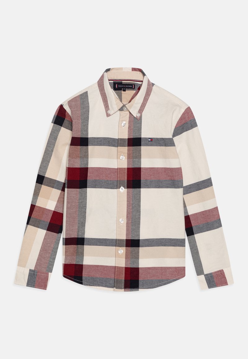 Tommy Hilfiger GLOBAL STRIPE CHECK Shirt red/white base/navy/white