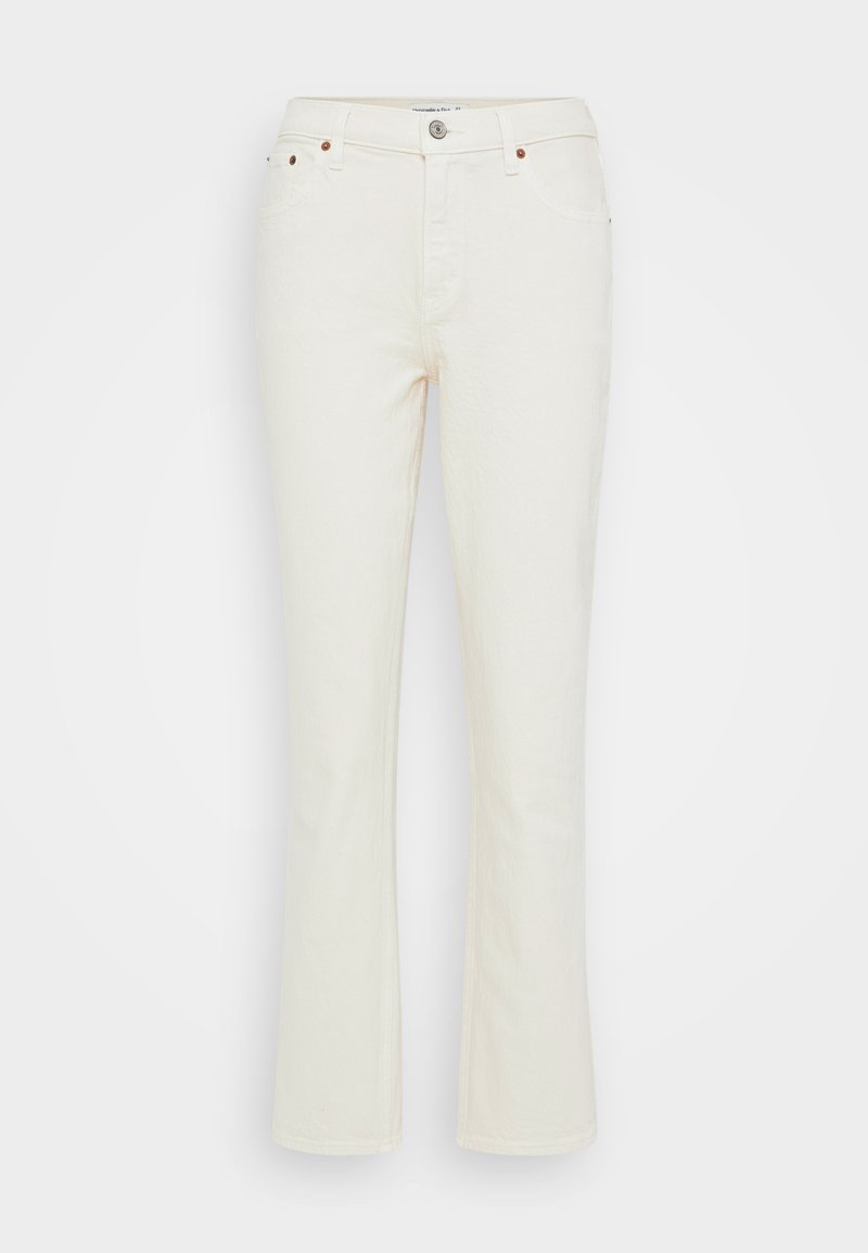 Abercrombie & Fitch Straight leg jeans wit denim/whitedenim Abercrombie & Fitch Straight leg jeans wit denim/whitedenim