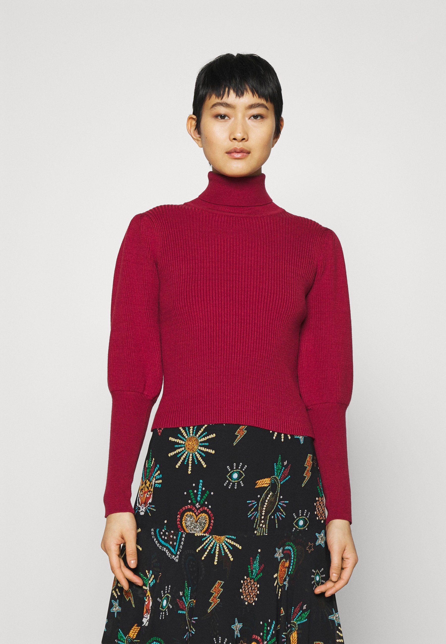 puff shoulder turtleneck