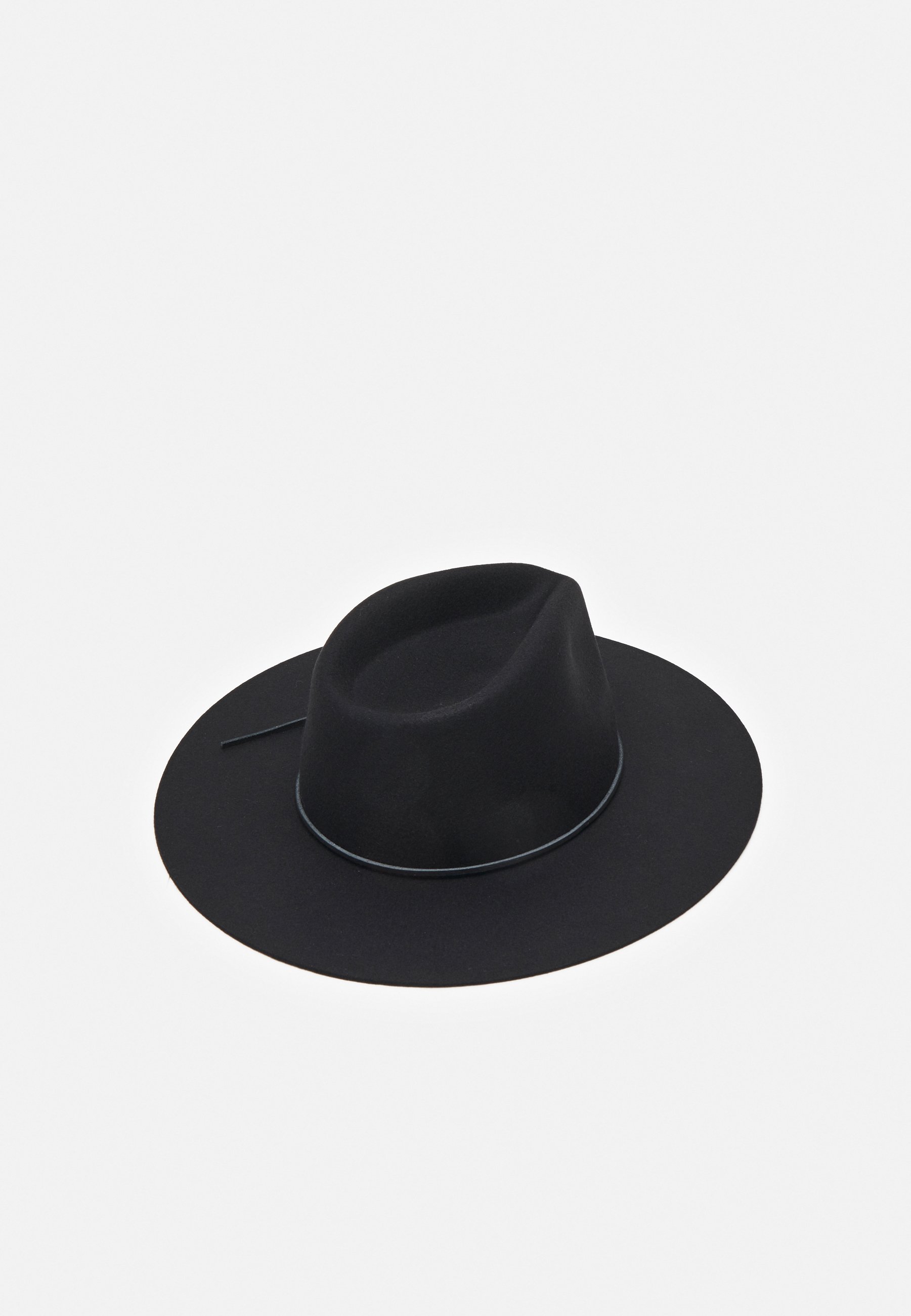 bone KACY FEATHER FEDORA - Hat - black 