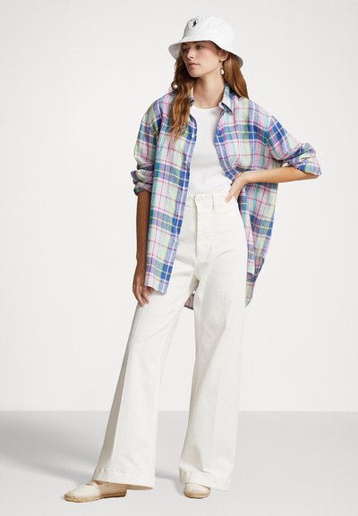 Polo Ralph Lauren RELAXED FIT LINEN SHIRT - Button-down blouse - pink/blue multi