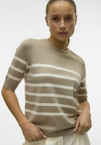 Vero Moda VMSABA  - T-shirt print - silver mink