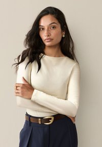 Next REGULAR FIT - LONG SLEEVE BOAT NECK - Majica z dolgimi rokavi - ecru