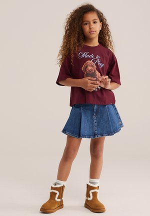 WE Fashion, BLUE RIDGE - Falda plisada - dark blue