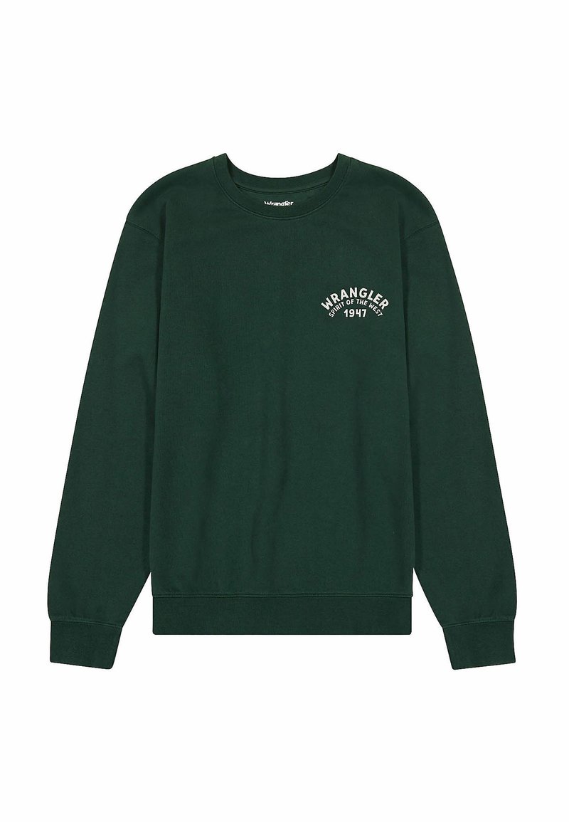 Wrangler Sweater groen gemêleerd Wrangler Sweater groen gemêleerd