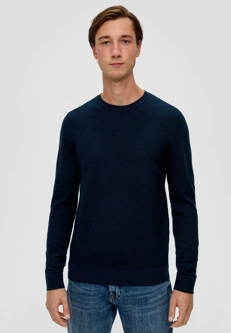 Pull Col Rond Homme - Mélange Polyester Chaud, Coupe Slim Fit, Manches Longues, Basique Pour L'hiver