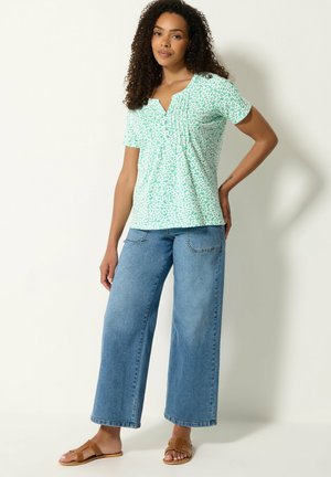 M&Co, WOMEN'S HENLEY TOPS 2PACK - T-shirt print - mint