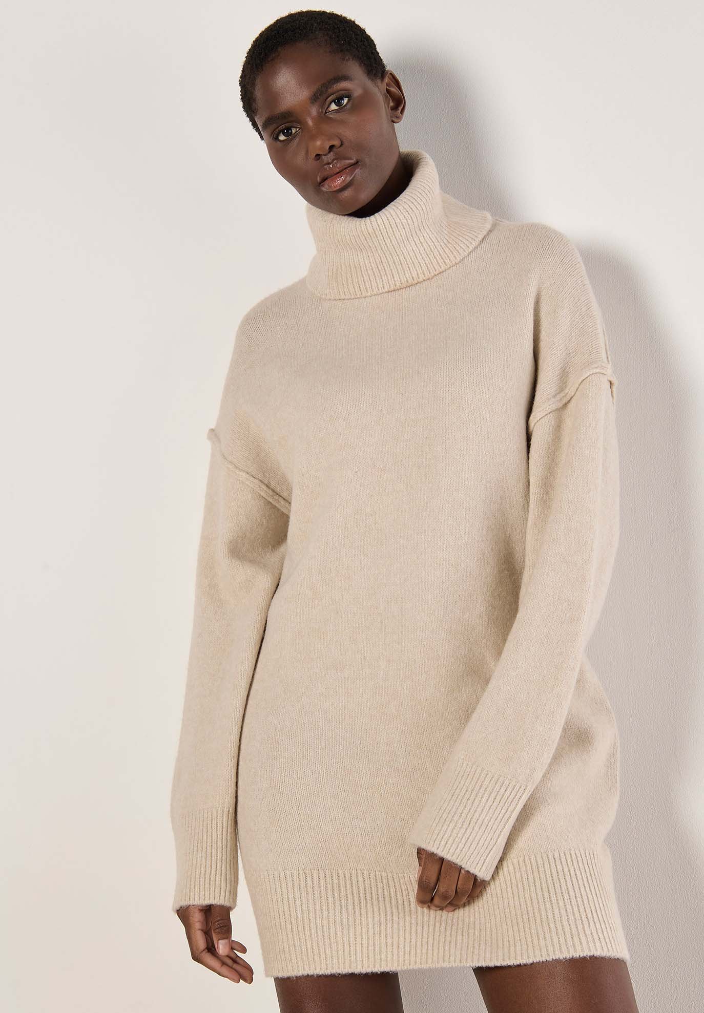 Apricot Strickkleid stone/stein