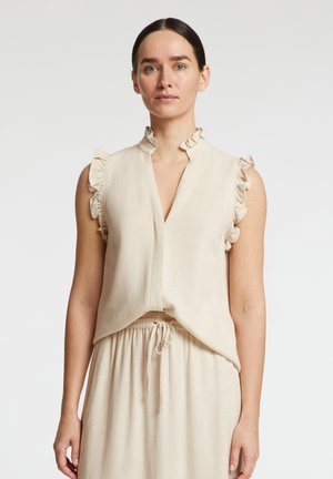 SLFVIVA SUN RUFFLE NOOS - Blouse - sandshell