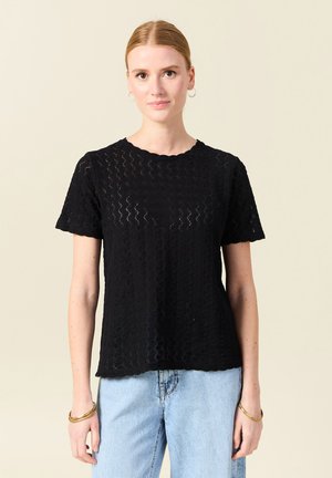 MIT KURZEN ÄRMELN - Blus - noir
