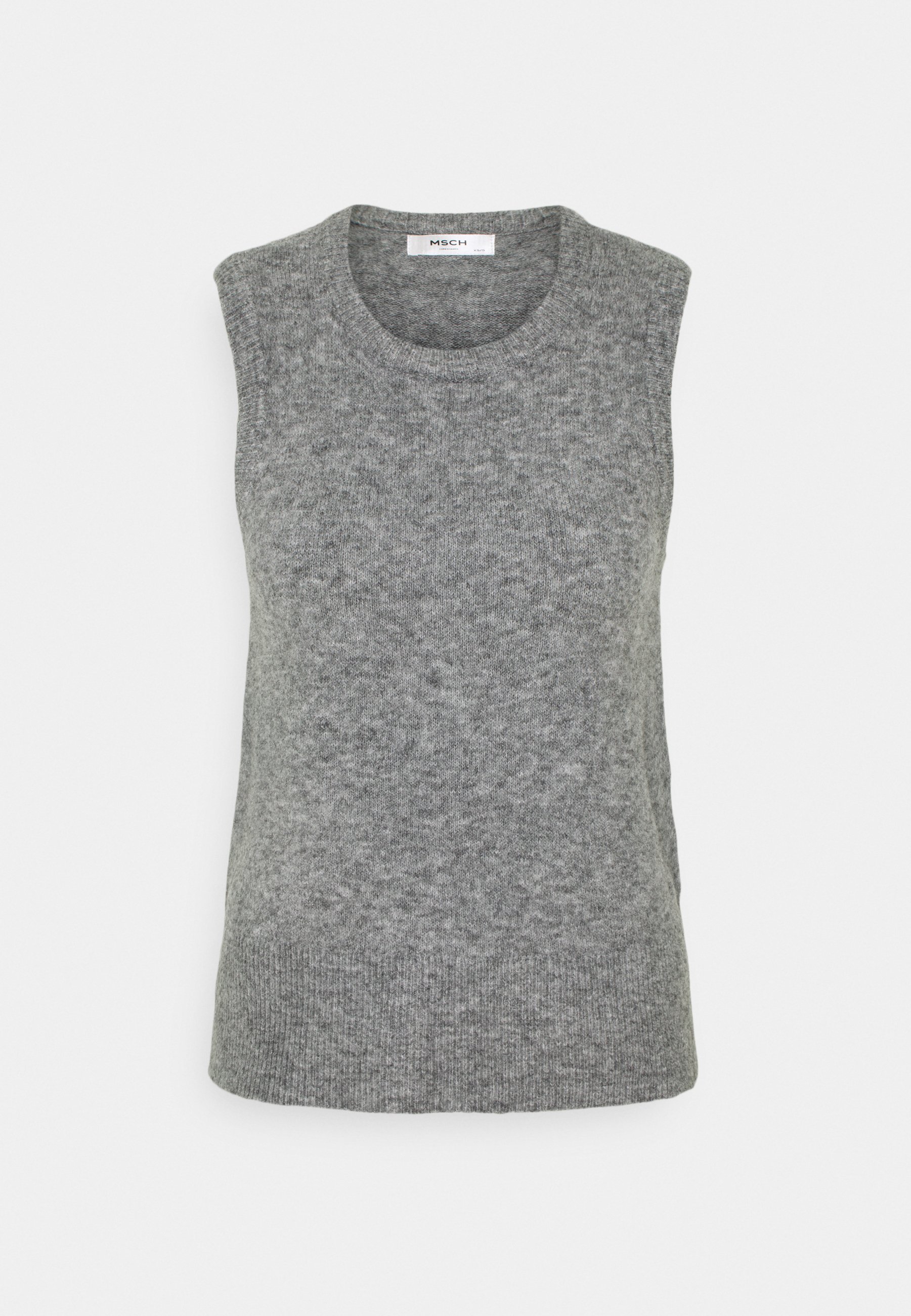 Moss Copenhagen ZENIE VEST - Jumper - mottled grey/mottled dark grey -  Zalando.ie