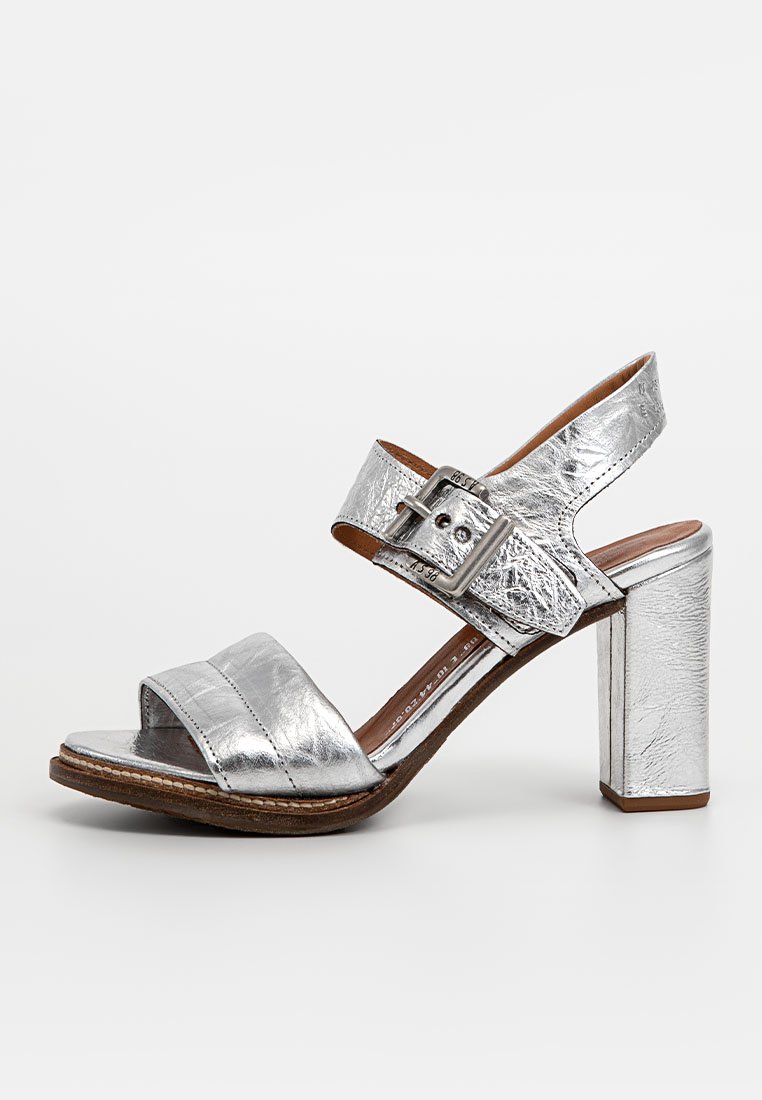 a.s.98 Sandalen met hoge hak zilverkleurig a.s.98 Sandalen met hoge hak zilverkleurig