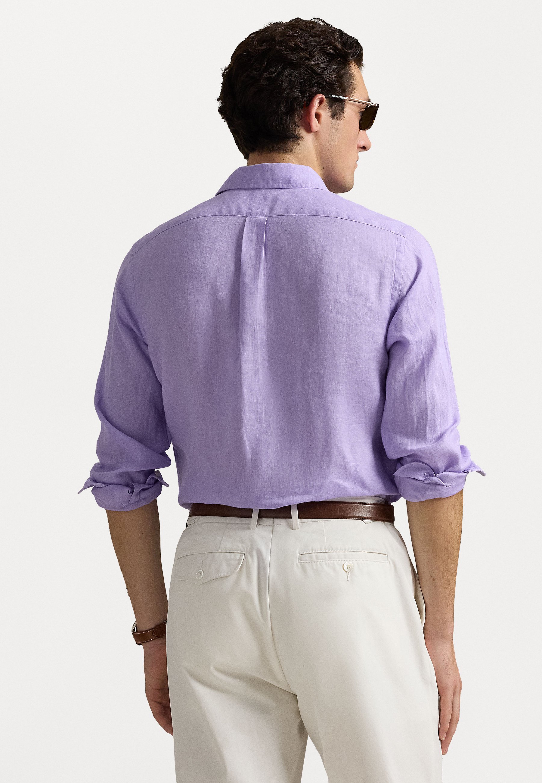 Polo Ralph Lauren CUSTOM FIT LINEN SHIRT - Shirt - powder