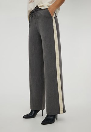 Terranova DRAWSTRING WITH STRIPES - Pantaloni - grigio melange