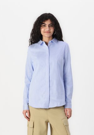 SLFROMIE FITTED SHIRT - Shirt - bright white\blue