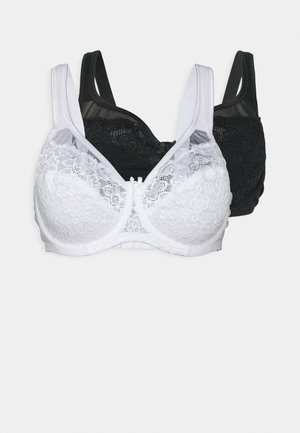 PETITE FLEUR MINIMIZER BRA 2 PACK - Bügel BH - black/white