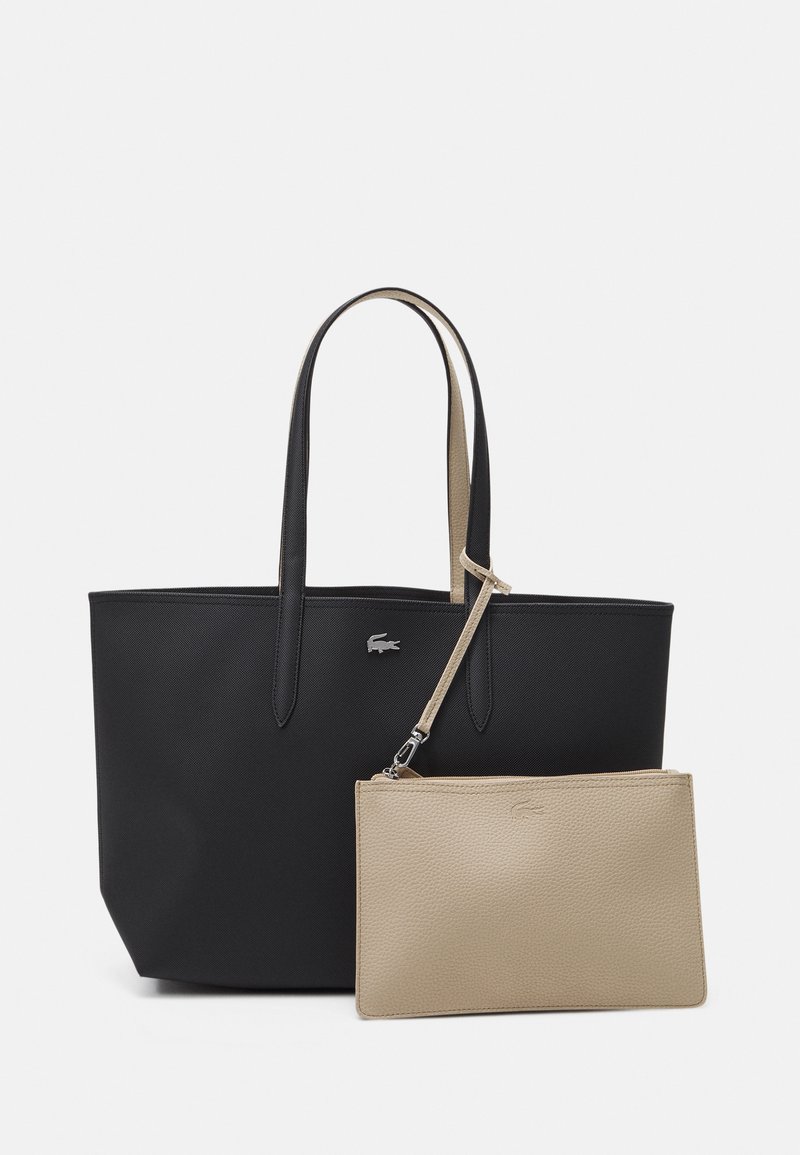 Lacoste - Bolso shopping - black/warm sand/negro -