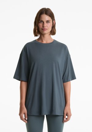 OYSHO SHORT SLEEVE COTTON BLEND - Basic T-shirt - rose gold-coloured