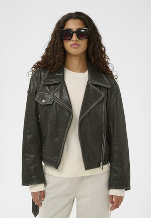 PANIMA BIKER STUDIO - Usnjena jakna - raven