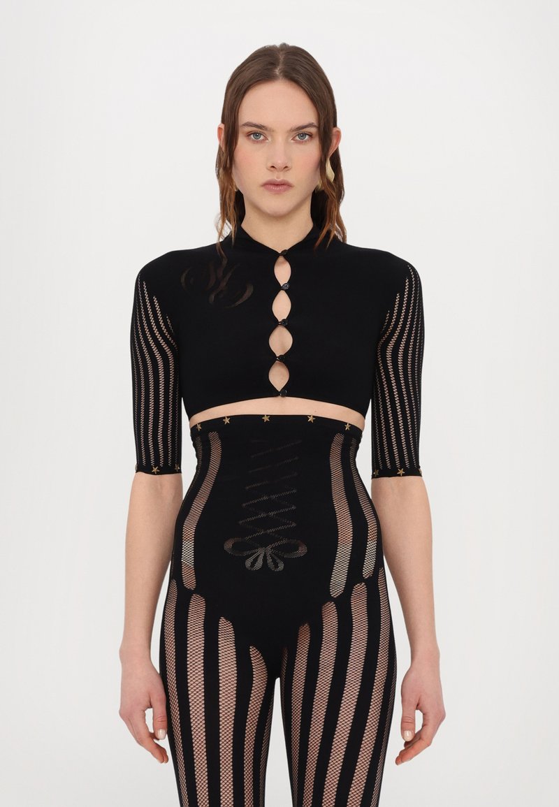 Sinead Gorey - SEAMLESS HOODED BUTTON UP - T-shirts print - black, Forstør