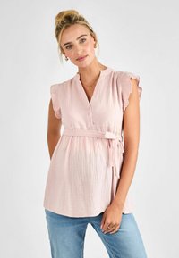 FRILL SLEEVE TEXTURED - Blouse - rose