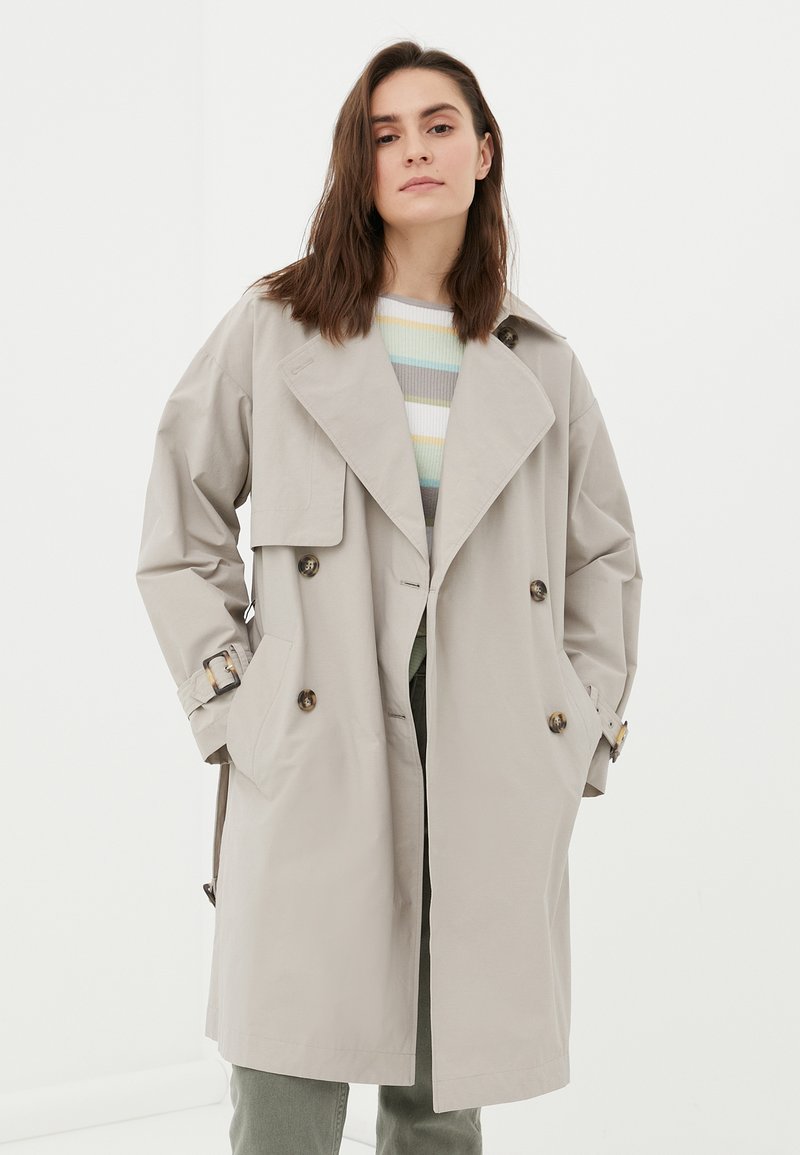 Damen Parkas | Finn Flare Trenchcoat grey/grau - TR22862 Damen Parkas | Finn Flare Trenchcoat grey/grau - TR22862
