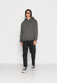Weekday Sweatshirt com capuz - off black