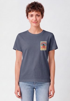 watapparel, TAROT THE CHOCOLATE - T-shirt imprimé - blue grey