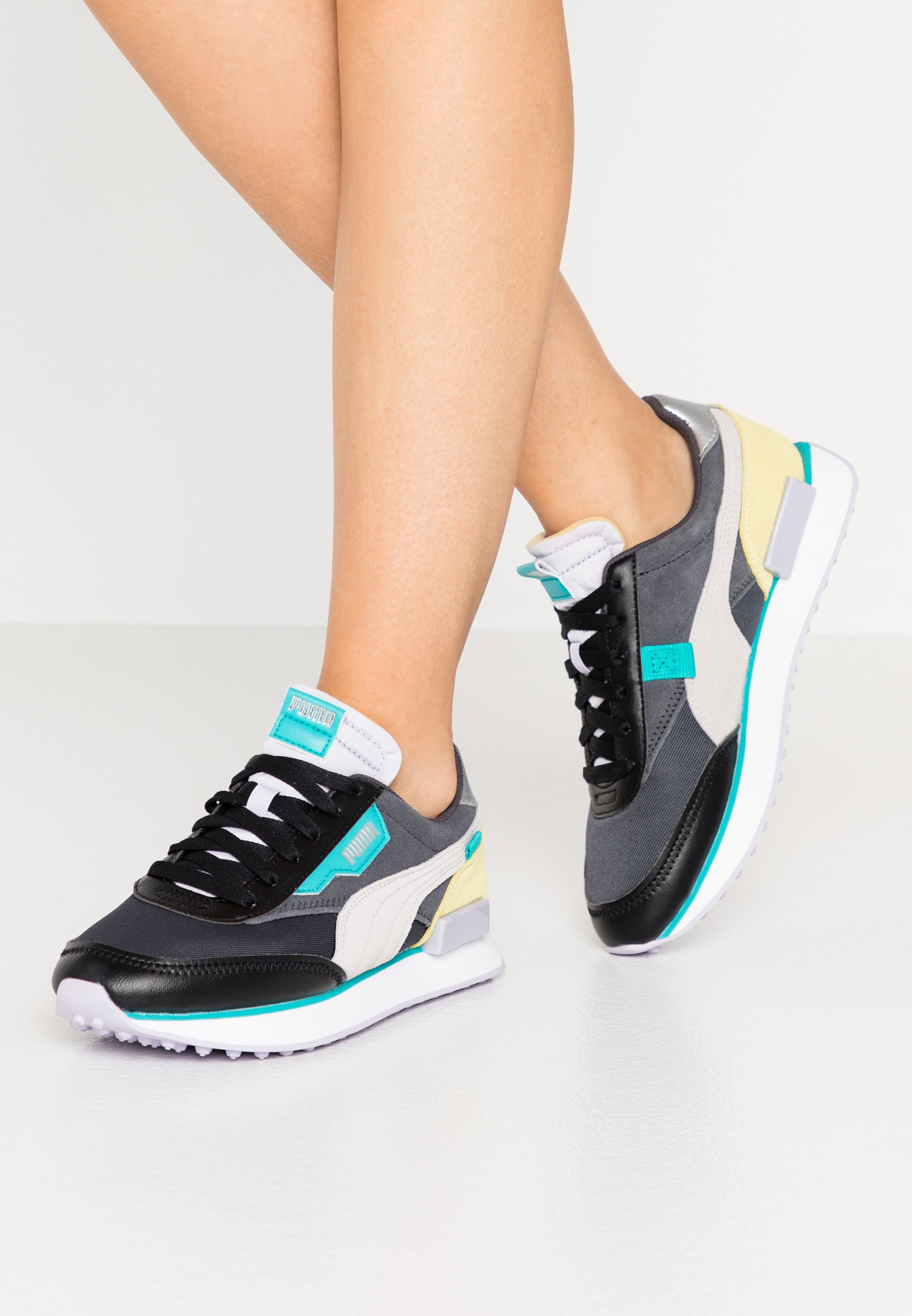 Puma Future Rider Soft Metal Trainers Ebony Purple Heather Grey Zalando Co Uk