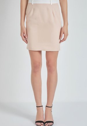 Outfitters Nation, FALDA RECTA CON BANDAS LATERALES Y CINTURA CONTRASTE - Minifalda - rosa