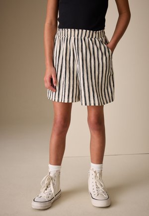 Next, REGULAR FIT - TEXTURED SHORTS  . - Shorts - black white stripe