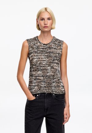 ARKET, ARKET MÉLANGE KNITTED VEST - Jumper - black