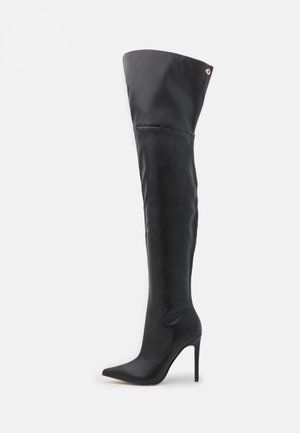 High heeled boots - black