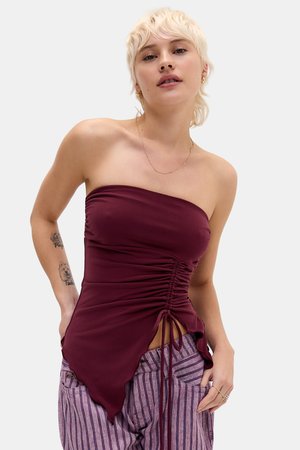 REM BANDEAU - Μπλούζα - bordeaux