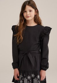WE Fashion Top s dlouhým rukávem - black