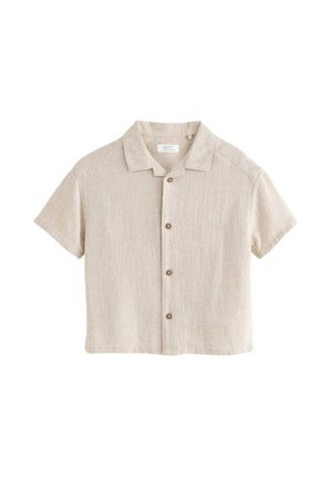 Next, REGULAR FIT - SHORT SLEEVES REVERE COLLAR - Skjorter - neutral plain