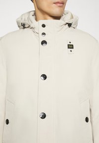 Blauer LONG JACKET COAT DETACHABLE HOODIE - Down jacket - pelican
