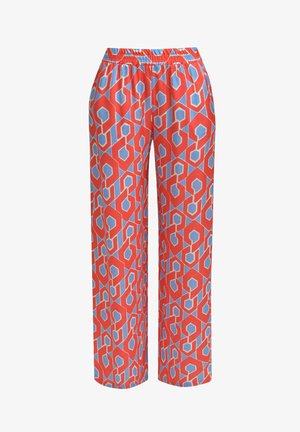 MILANO ITALY, MILANO ITALY GEMUSTERTE SCHLUPFHOSE WIDE LEG - Stoffhose - red