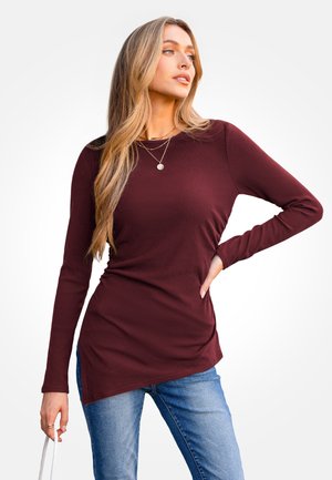 CHIC RIBBED - Langarmshirt - bordeaux