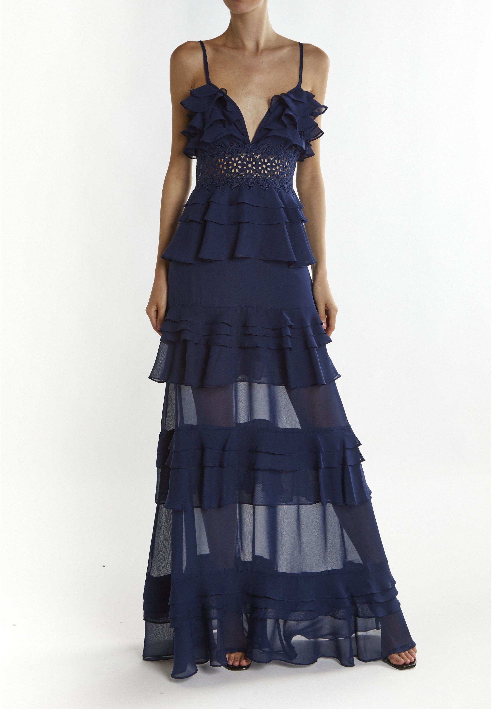 True Decadence RUFFLE Occasion wear navy/dark blue Zalando