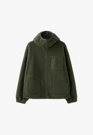 Stradivarius, FAUX SHEARLING COAT WITH TOGGLES - Veste d'hiver - khaki