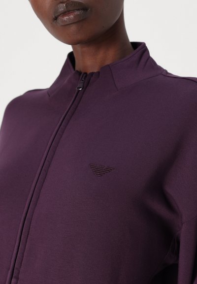 Emporio Armani FULL ZIP SWEATSHIRT - Pižamos viršutinė dalis - mora blackberry