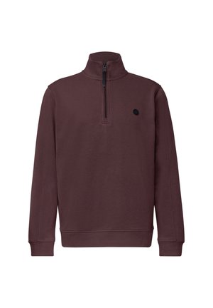 Street One MEN, SWEATSHIRT MIT STEHKRAGEN UND ZIPPER - Sweatshirt - bordeaux